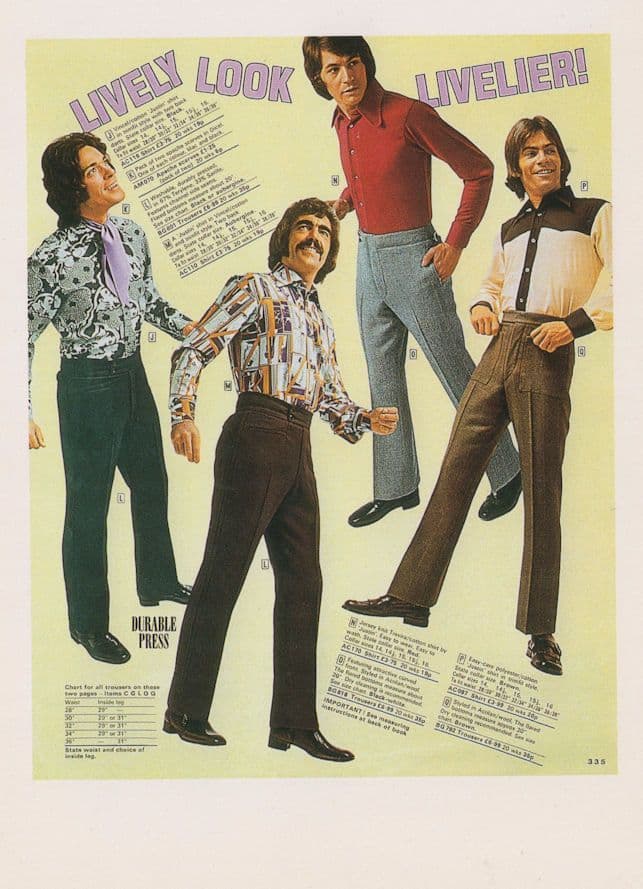 Jersey Flares Trousers Look Lively 1970s Fashion Advertising Postcard