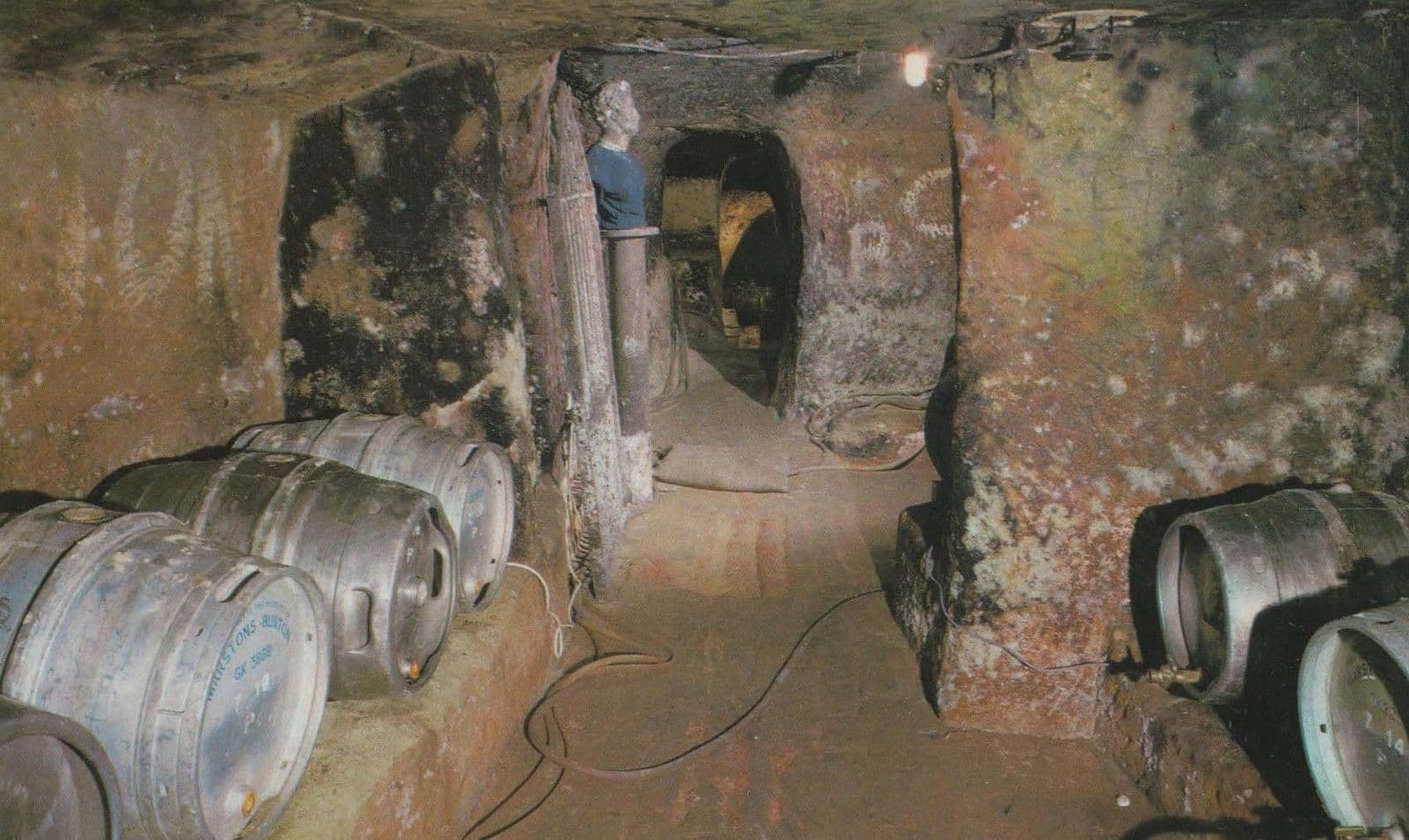 Jerusalem Alcohol Pub Inn Beer Cellar Dungeon Lager Barrel Rare Photo Postcard