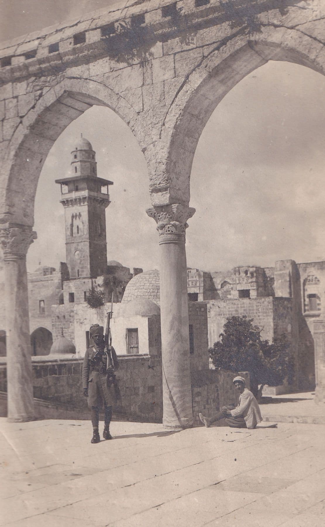 Jerusalem Military Solder At Antonia Mosque Old Postcard