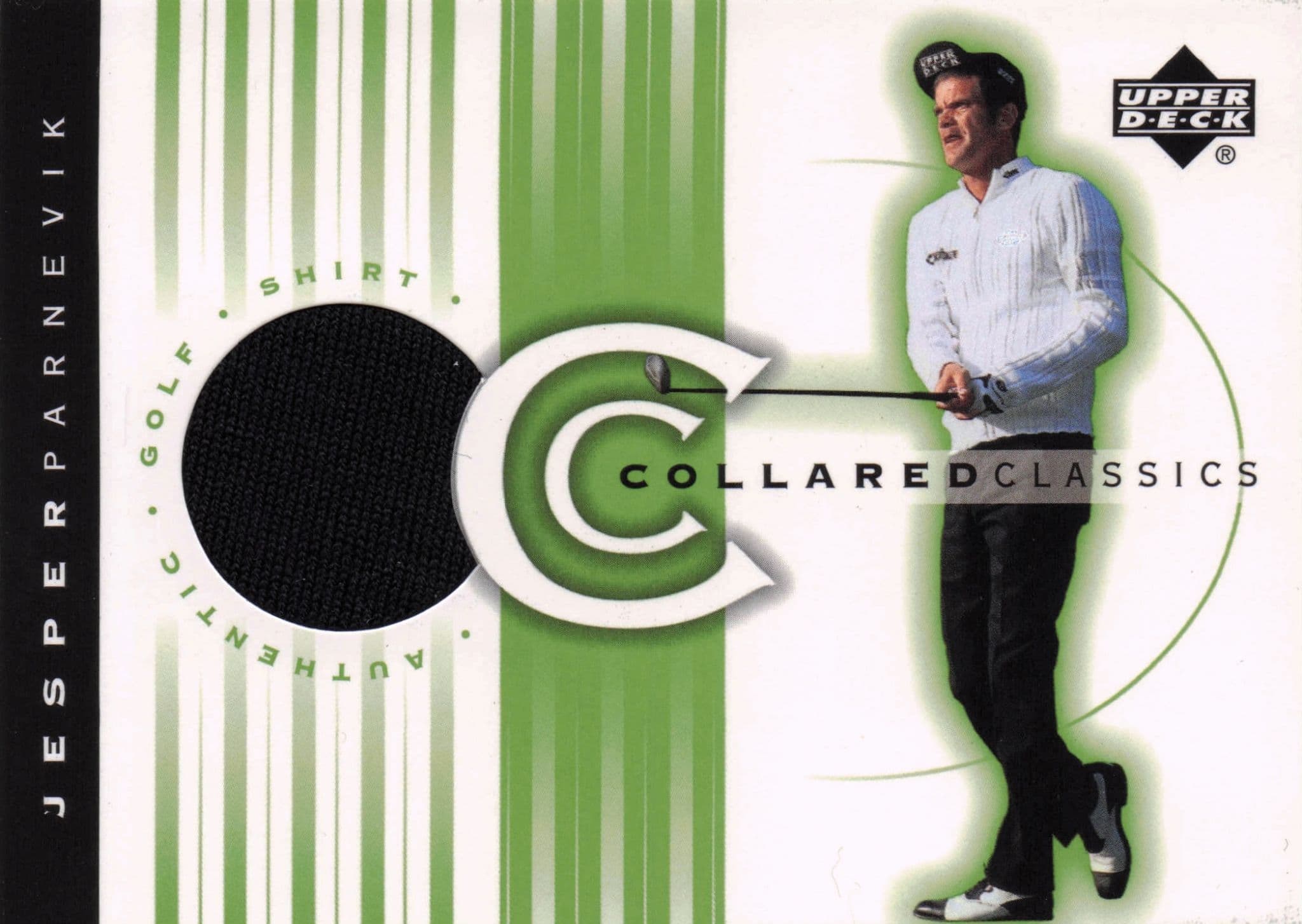 Jesper Parnevik Collared Classics Golf Shirt Relic Upper Deck 2003 Card