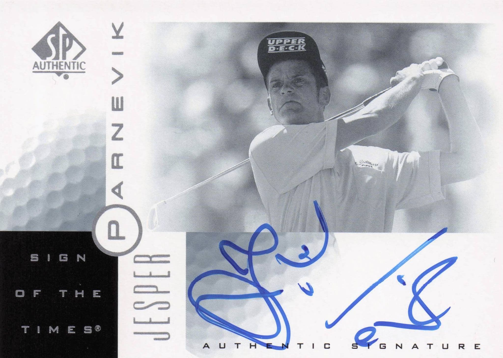 Jesper Parnevik Sign Of The Times Hand Signed 2001 SP Golf Autograph Card
