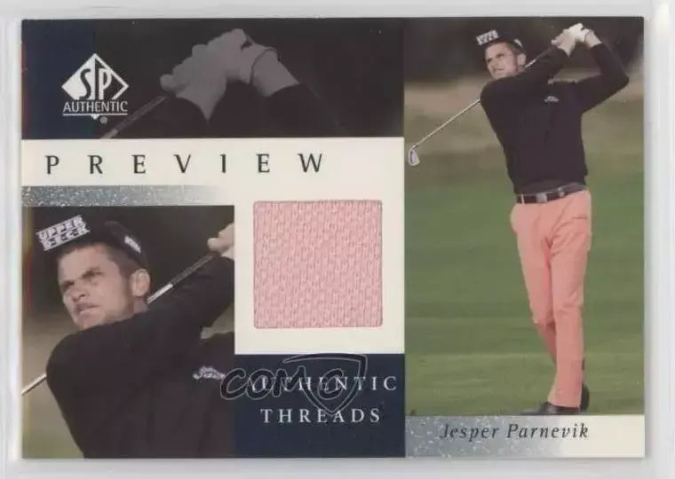 Jesper Parnevik Upper Deck Worn Shirt Golf Tour Rare Limited Threads Card