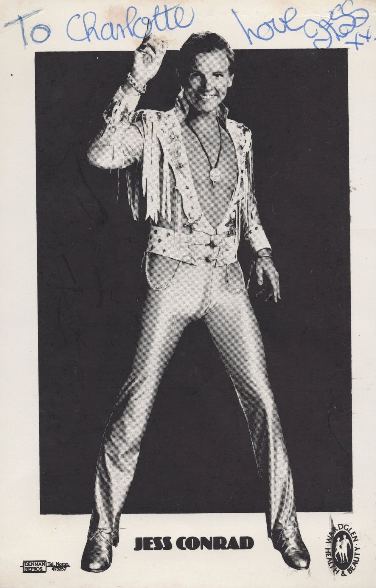 Jess Conrad Hand Signed Vintage 1970s Publicity Photo