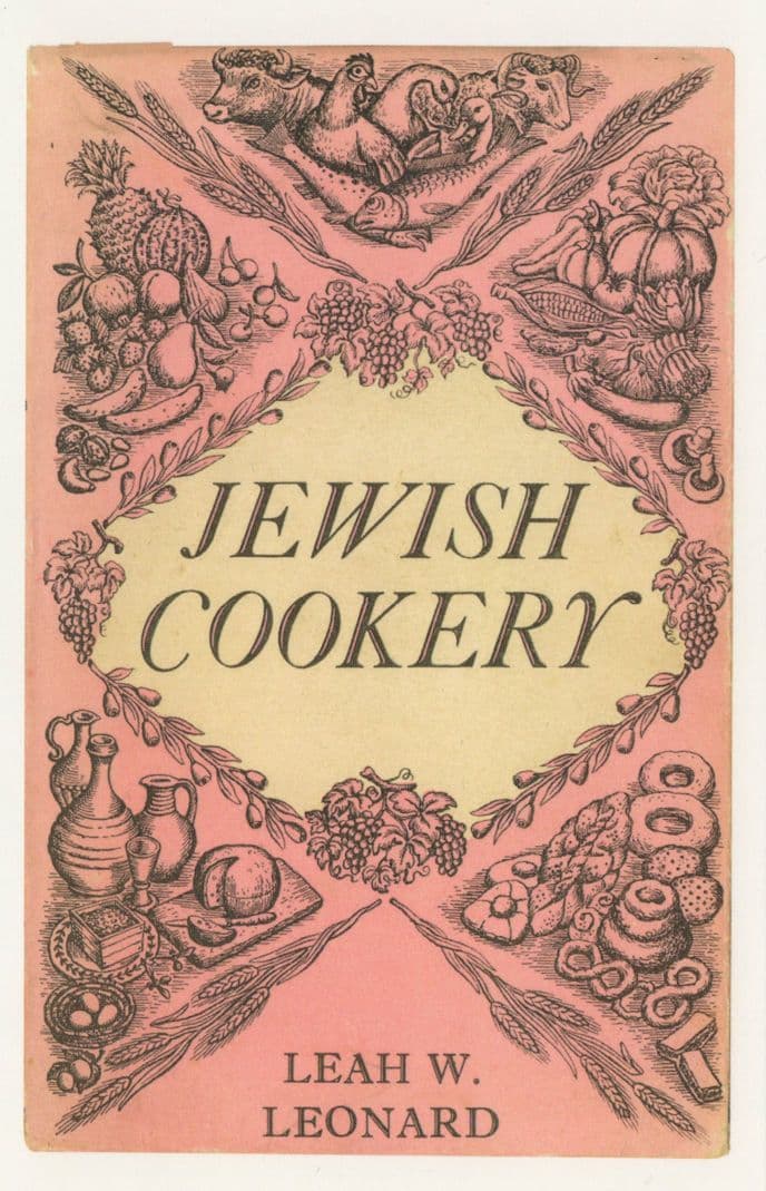 Jewish Cookery Leah Leonard 1951 Book Postcard