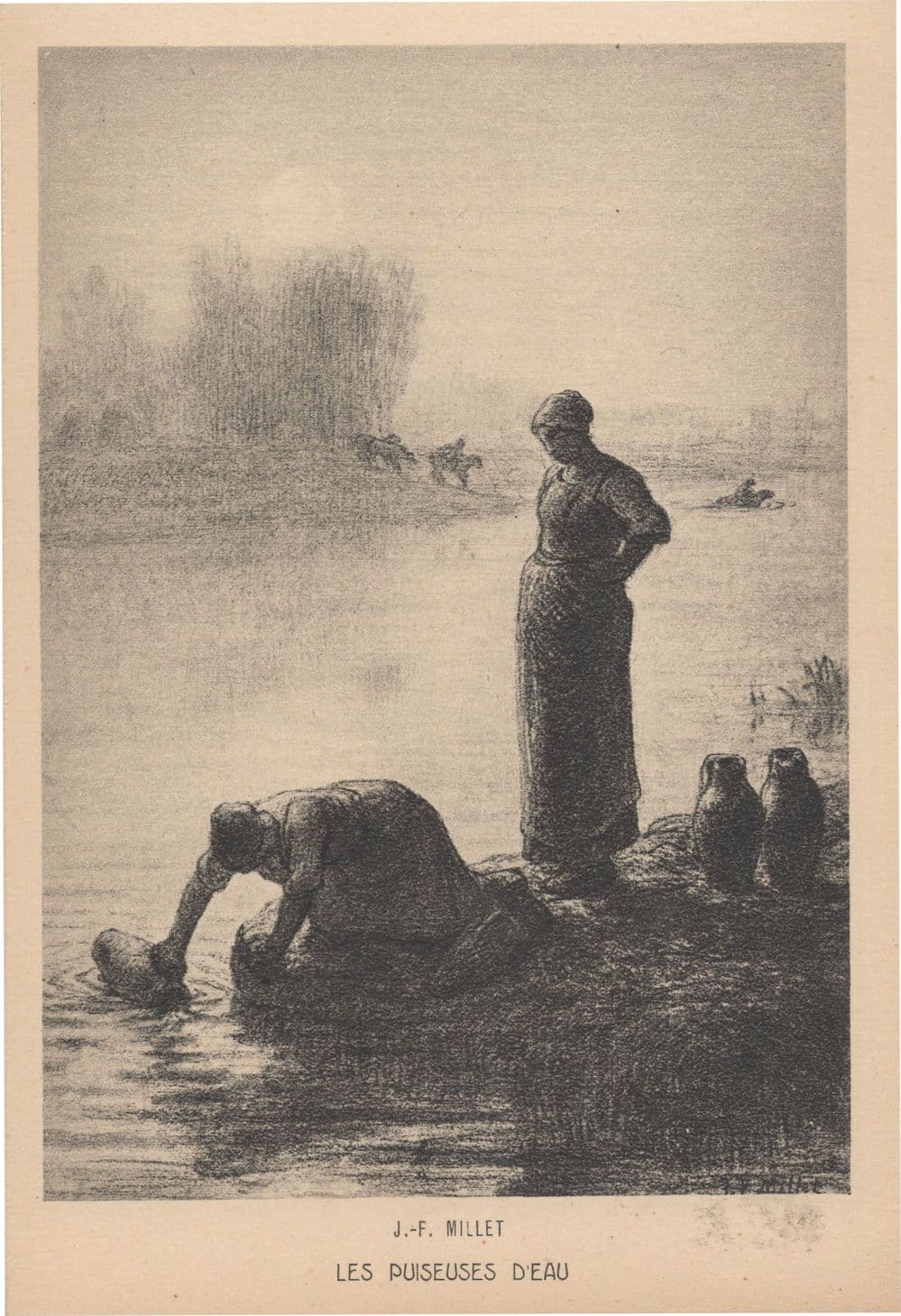 JF Millet Les Puissuses D'Eau French Painting Postcard