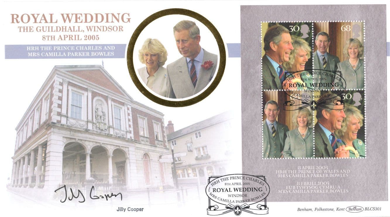 Jilly Cooper Book Author 2005 Prince King Charles Royal Wedding Hand Signed FDC