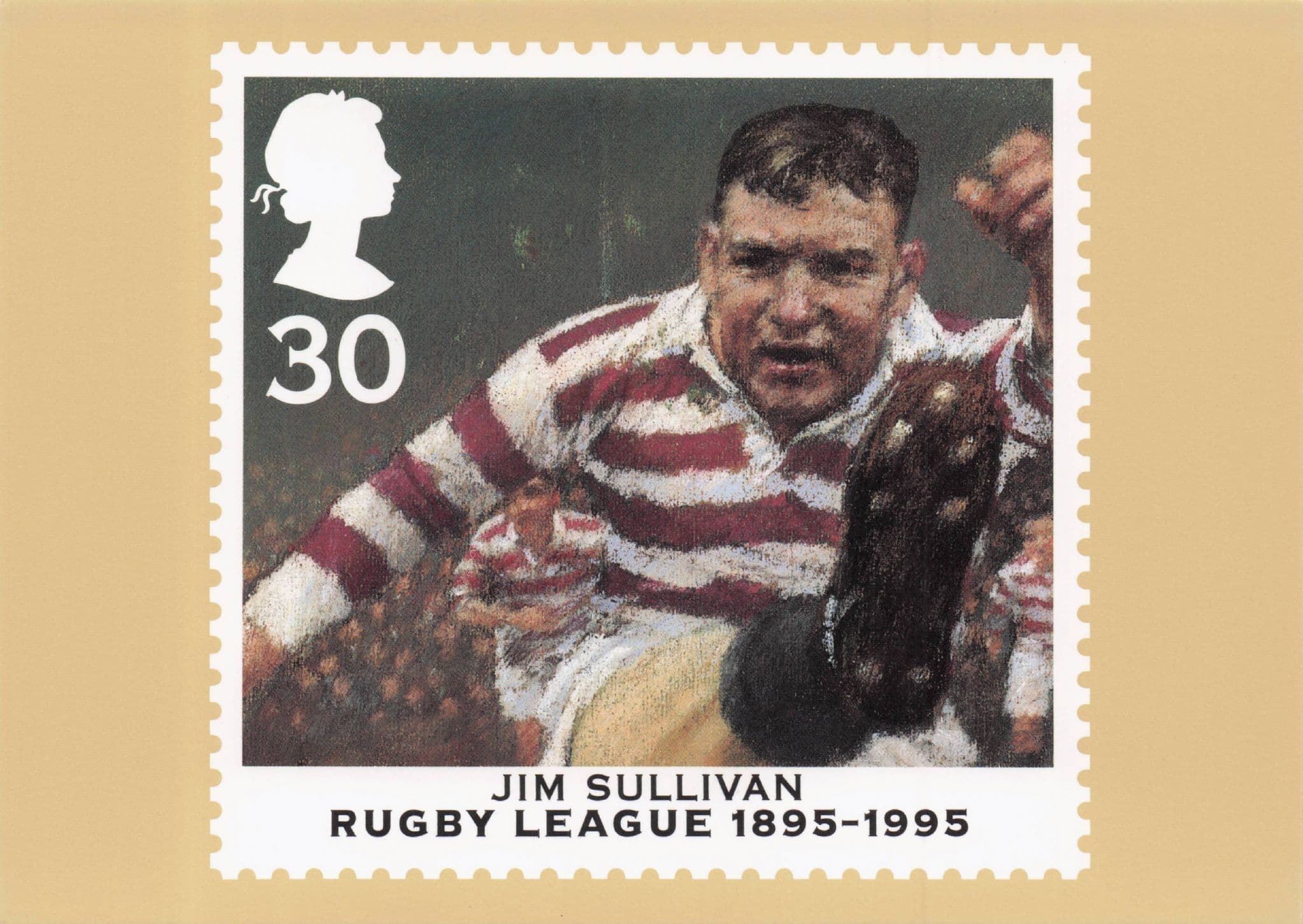 Jim Sullivan Historic Rugby League Football Player Portrait Postcard