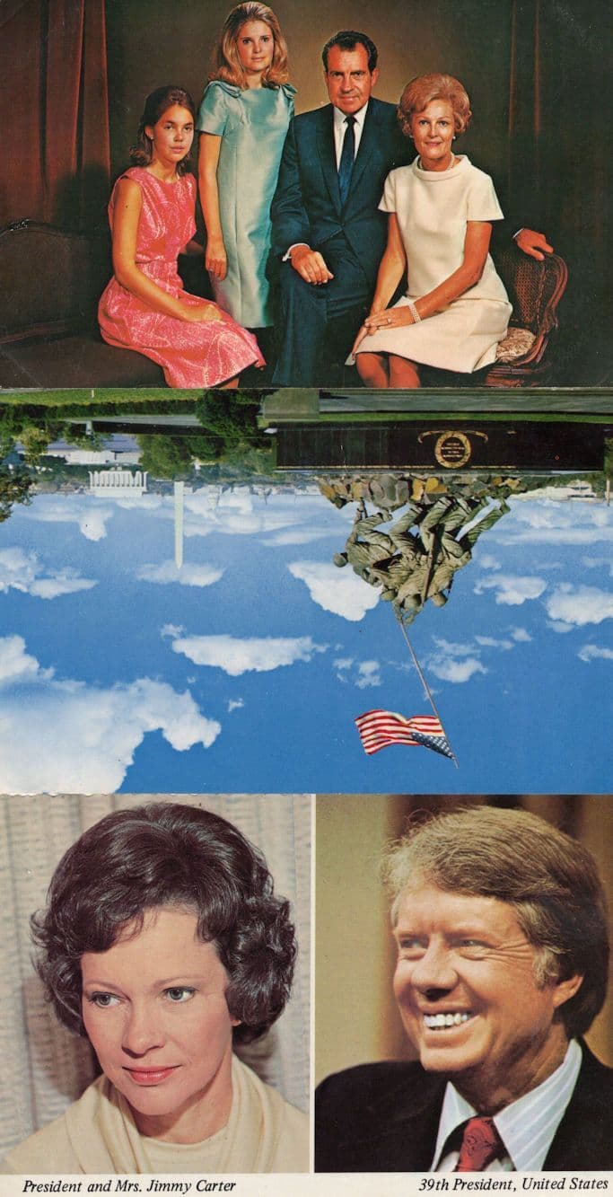 Jimmy Carter Statue Wife House Military USA President 3x Postcard s