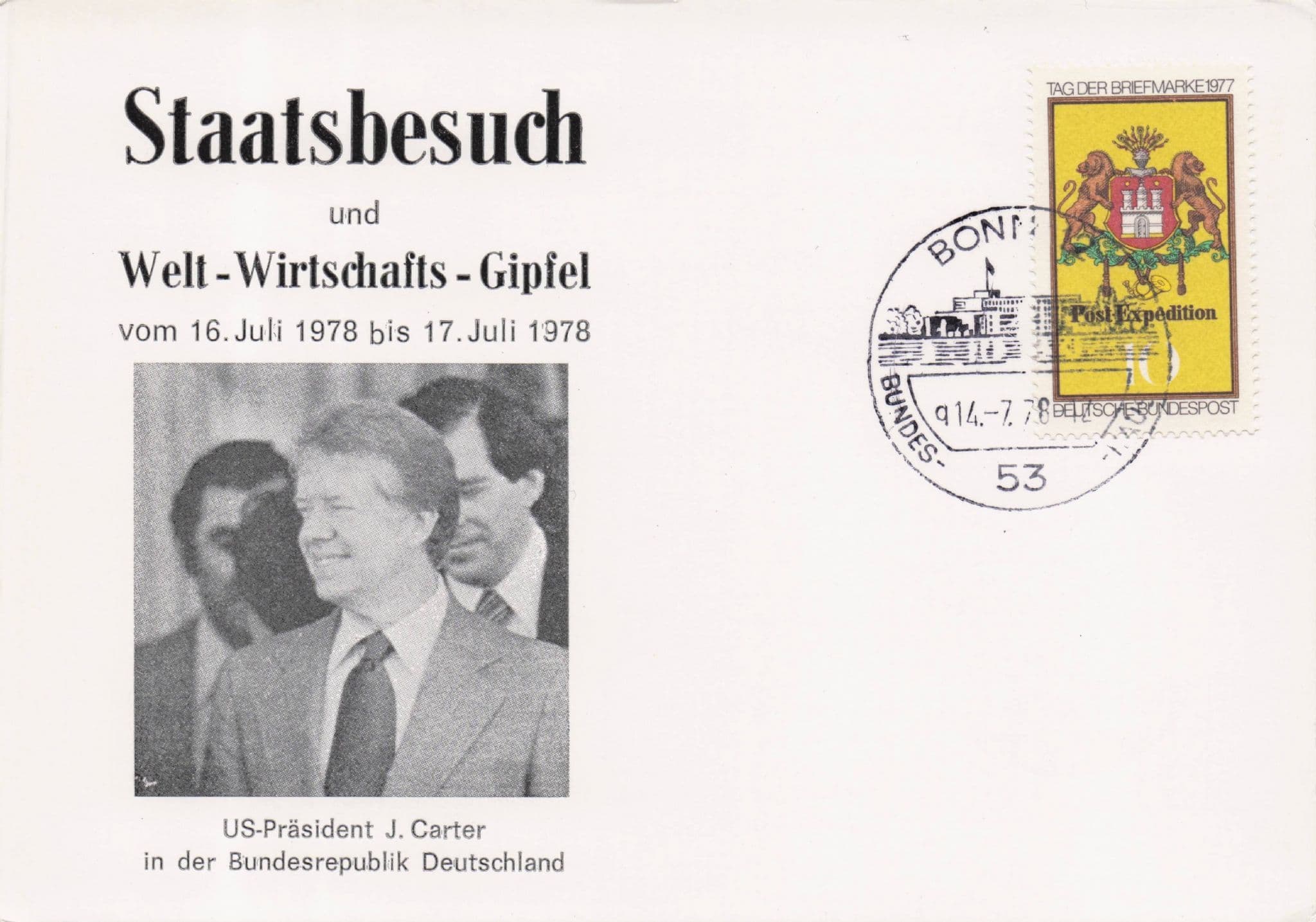 Jimmy Carter USA President German RARE 1978 FDC