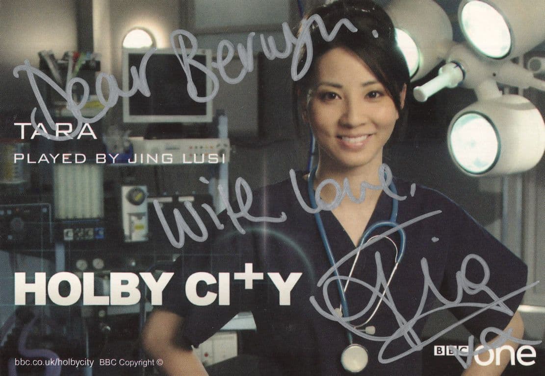 Jing Lusi as Tara in Holby City RARE Hand Signed Cast Card Photo