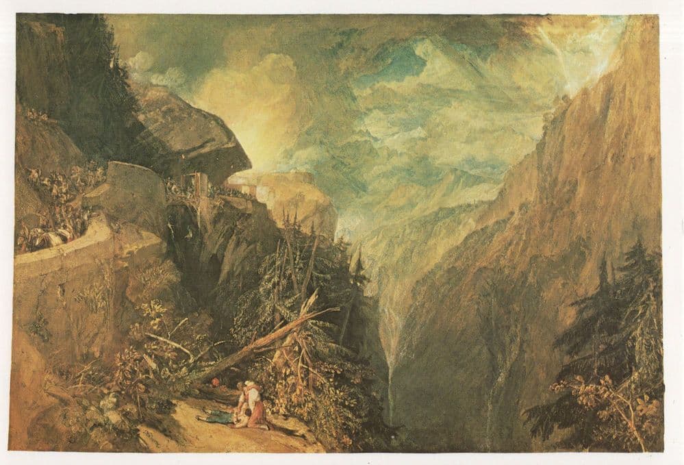JMW Turner The Battle Of Fort Rock Tate Painting Postcard