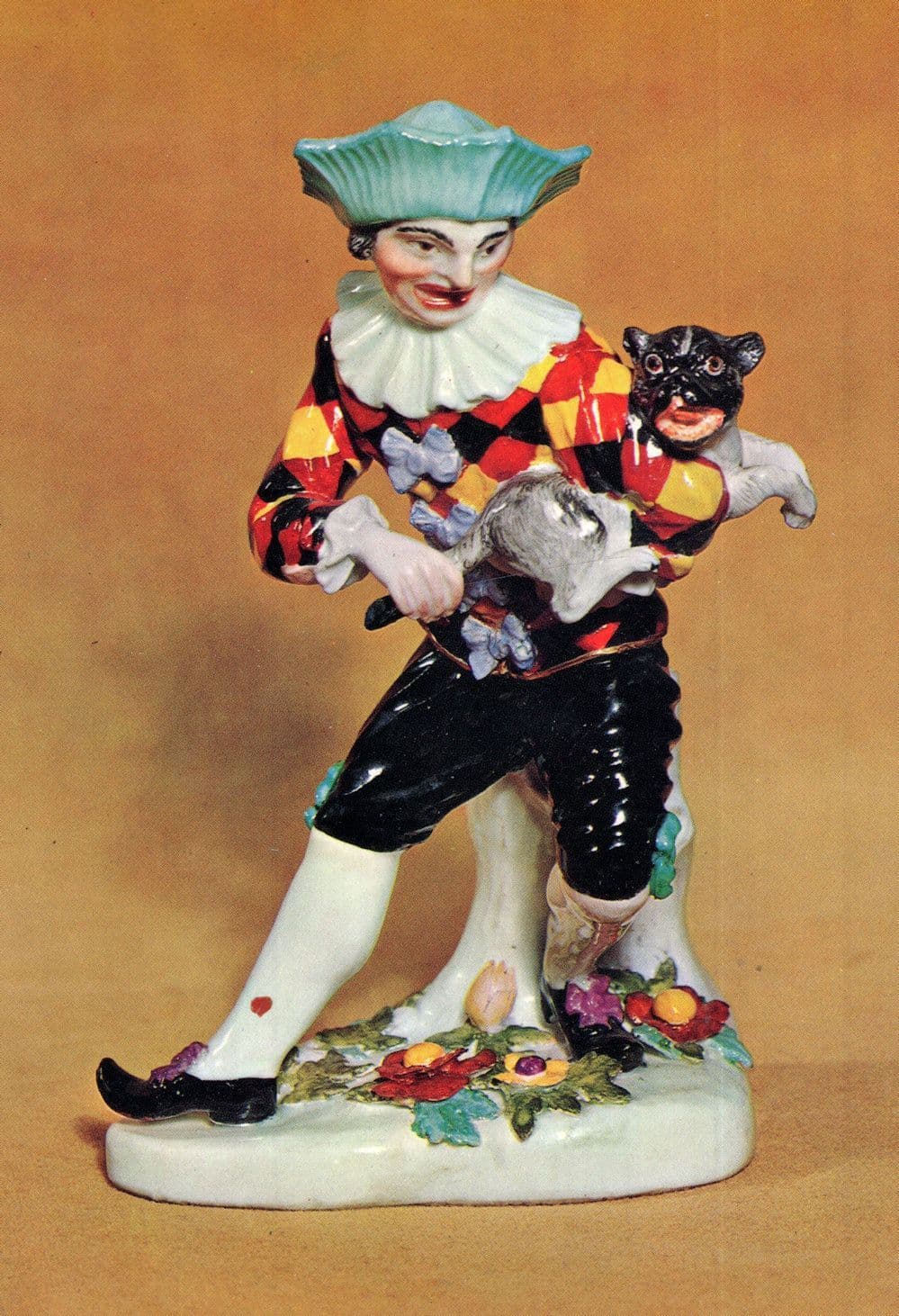 Joachim Kaendler German Antique Porcelain Harlequin Museum Postcard