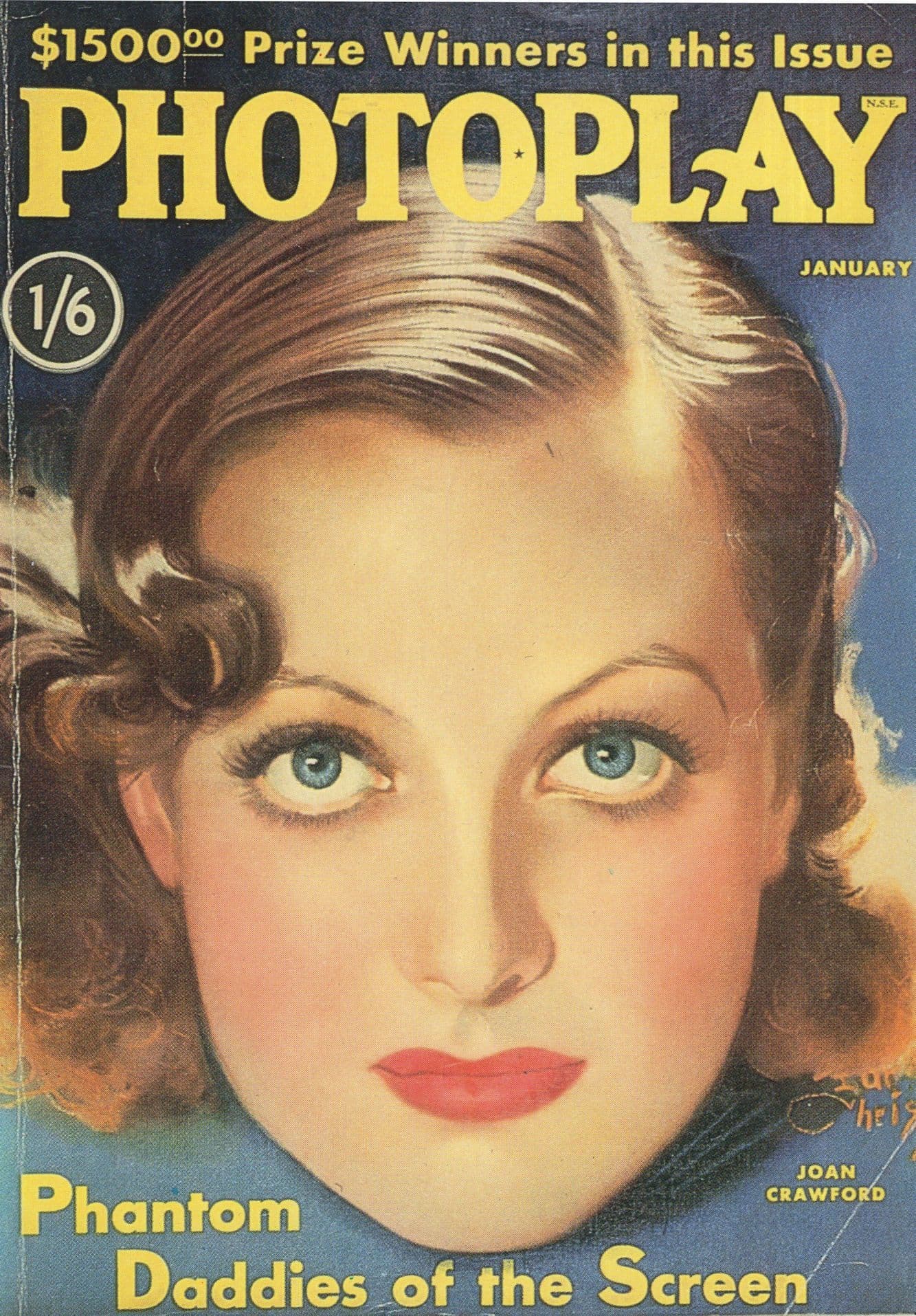Joan Crawford Photoplay Hollywood Magazine Cover Postcard