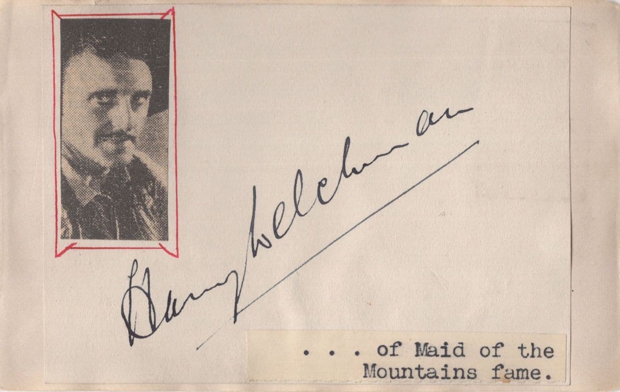 Joan Hammond Harry Welchman 2x Hand Signed Autograph Page