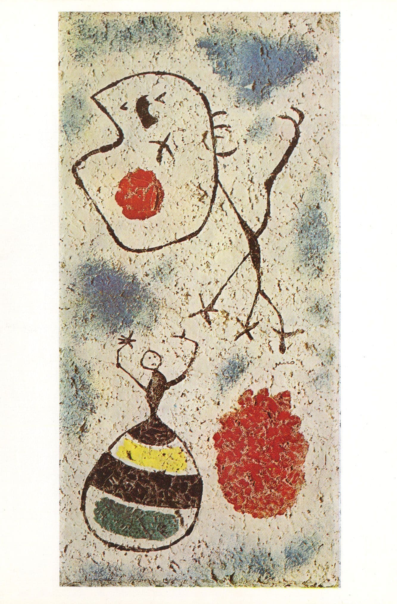 Joan Miro Personnage Charme Par Une Danseuse Painting Postcard