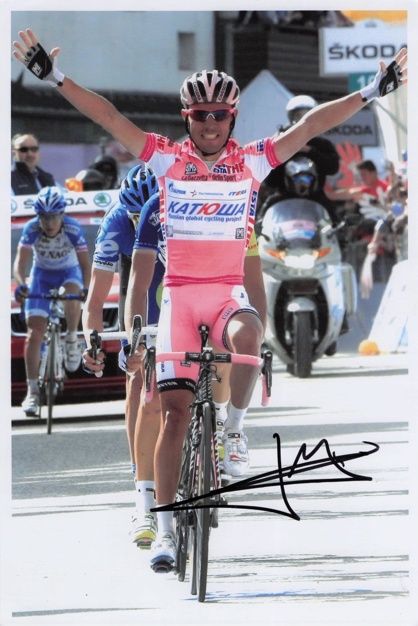 Joaquim Rodriguez Spain Cycling Cyclist 2012 Giro D'Italia 12x8 Hand Signed Photo
