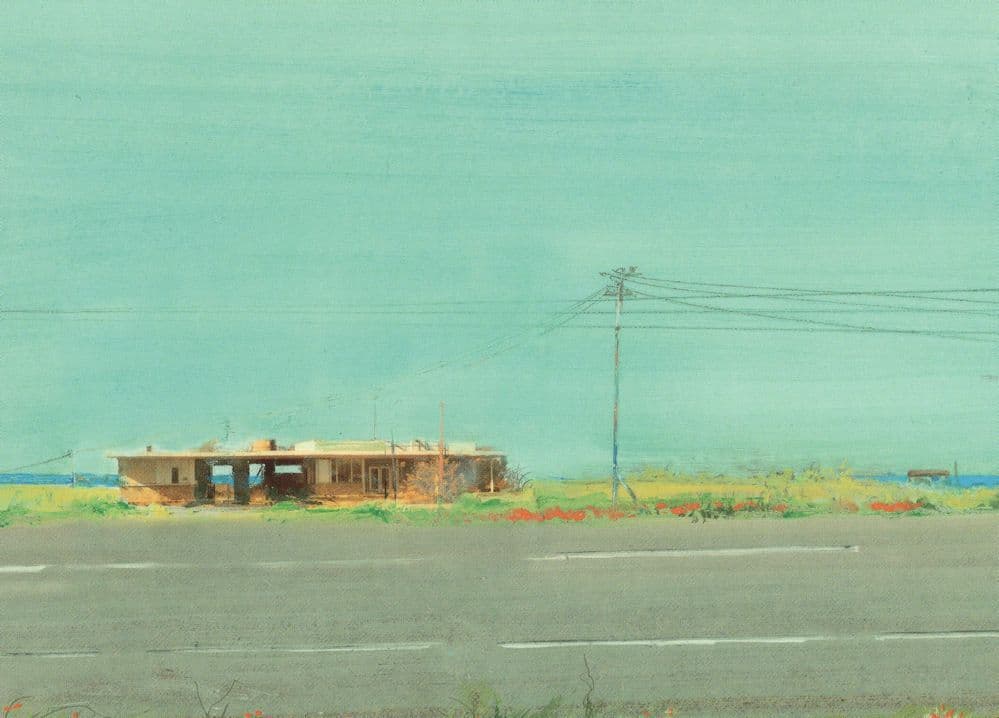 Jock McFadyen Somewhere In America Highway Painting Postcard