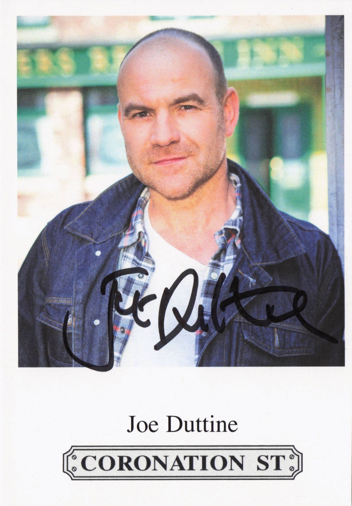 Joe Duttine Coronation Street Hand Signed Cast Card Photo