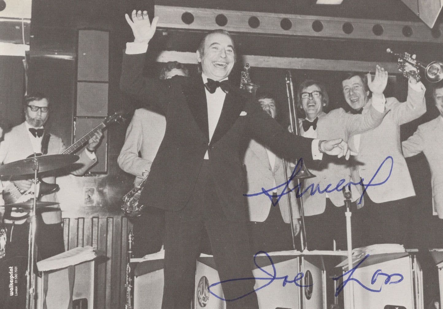 Joe Loss Big Band Conductor 1970s Old Signed Photo