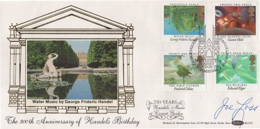 Joe Loss Handel Classical Music Composer Rare Hand Signed FDC