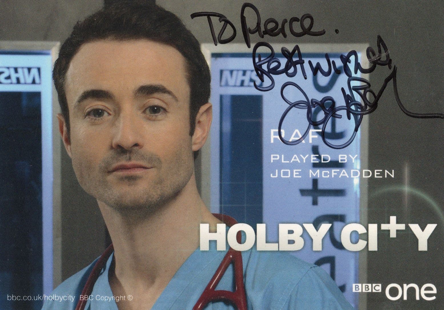 Joe McFadden as PAF Holby City BBC Hand Signed Cast Card Photo