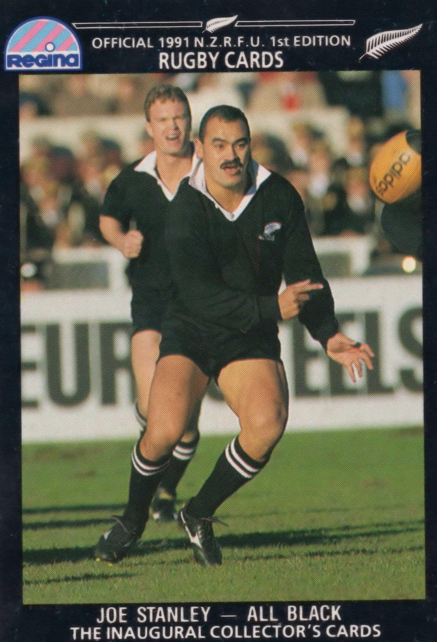 Joe Stanley 1991 New Zealand Hand Signed Rugby Card Photo