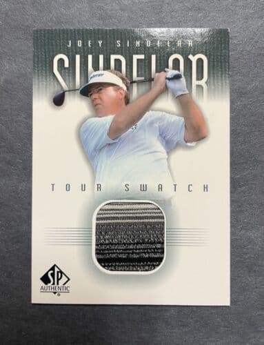 Joey Sindelar Upper Deck Worn Tour Swatch Shirt Golf Rare Card