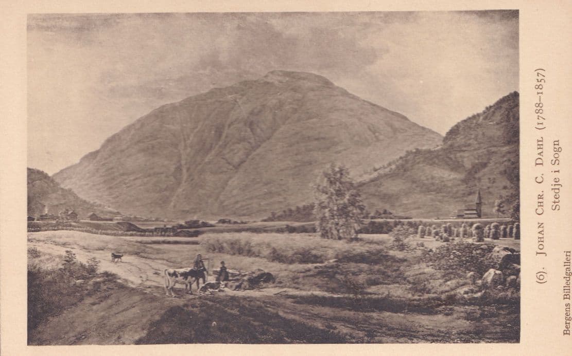 Johan Christian Dahl Stedje I Sogn Norway Old Painting Postcard