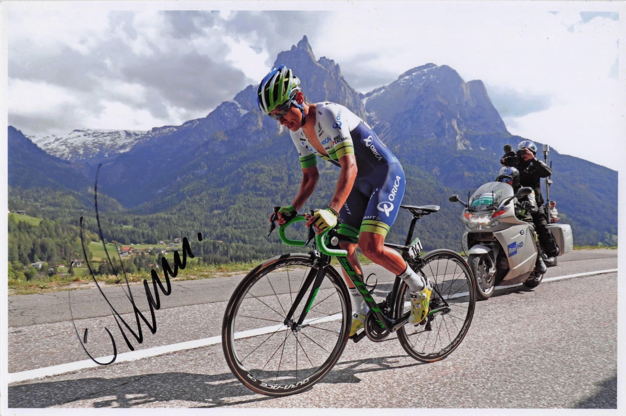 Johan Esteban Chaves Columbia Cyclist 2015 Giro D'Italia 12x8 Hand Signed Photo