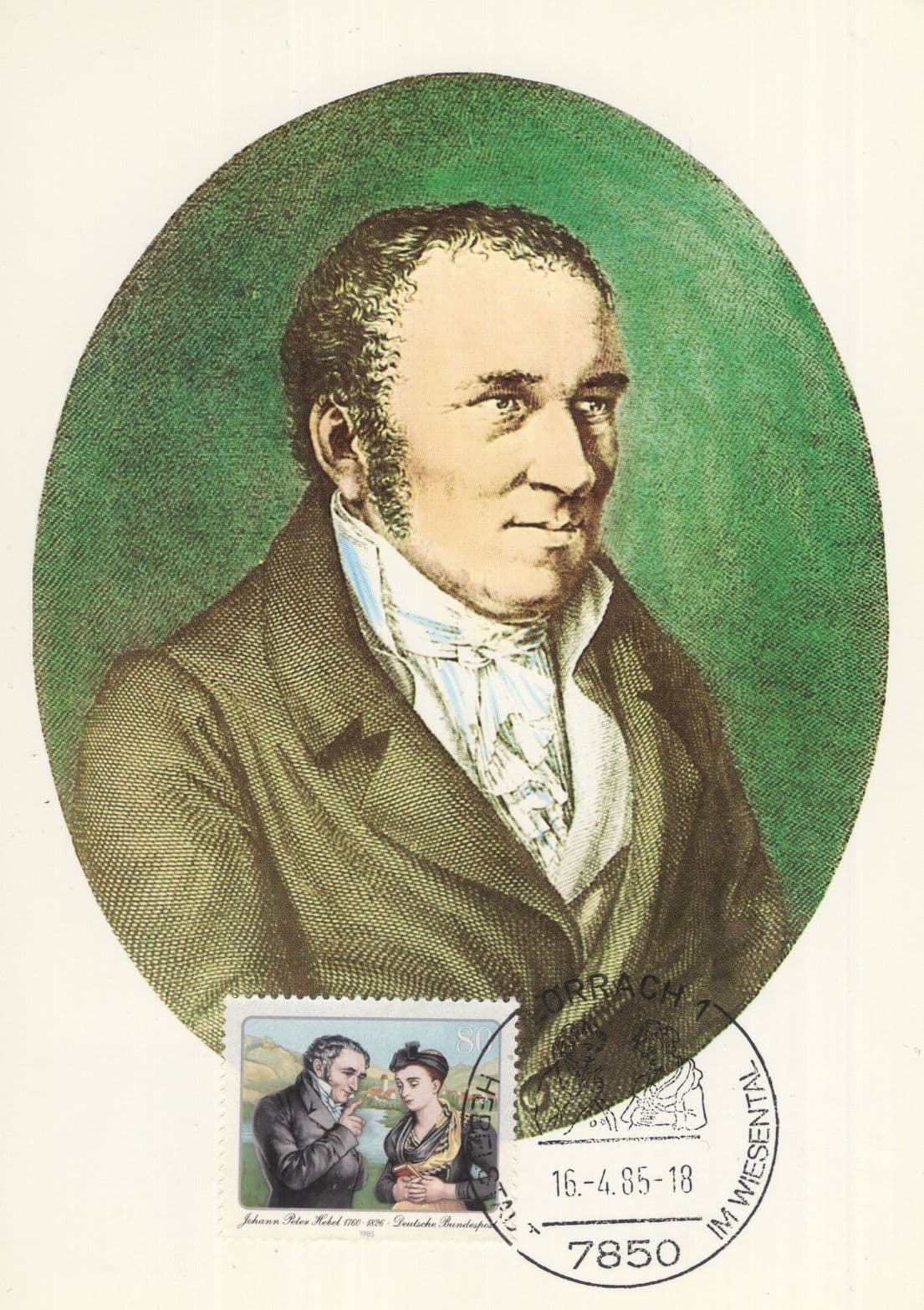 Johann Peter Hebel German Poet Theologian Limited FDC Postcard