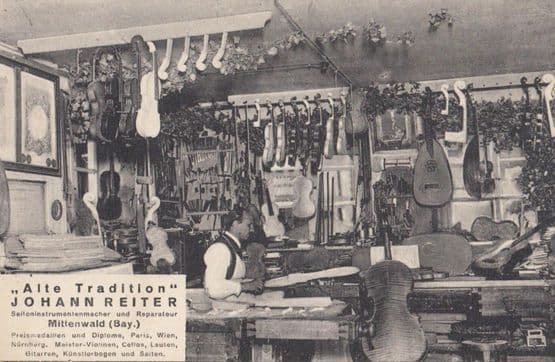 Johann Reiter Violin Maker German Antique Postcard