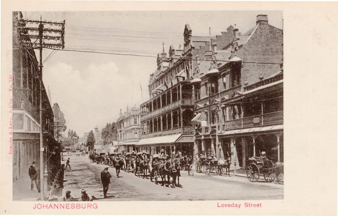 Johannesburg Loveday Street Antique South Africa Transportation Postcard