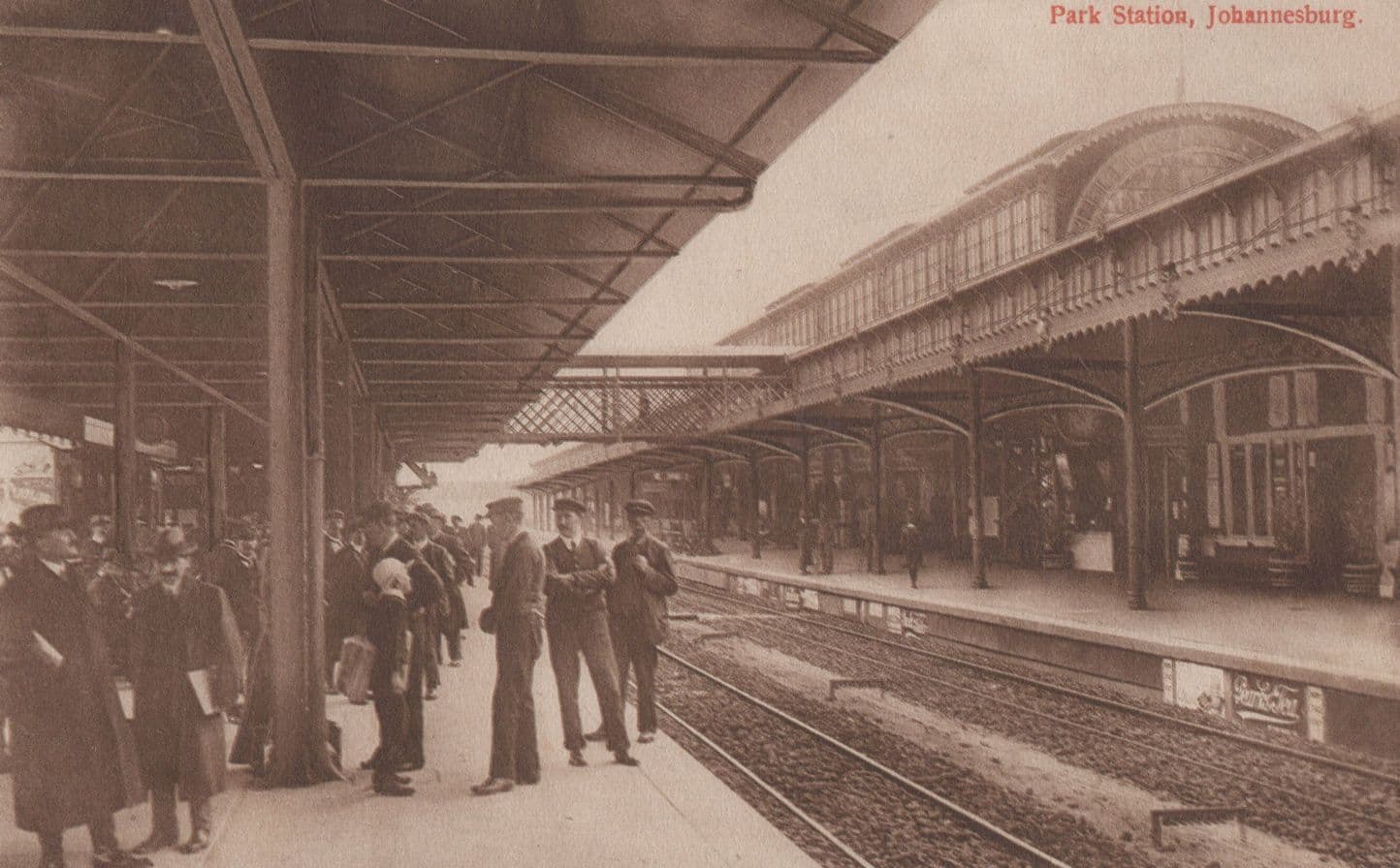 Johannesburg Park Train Railway Station Staff South Africa Old Postcard