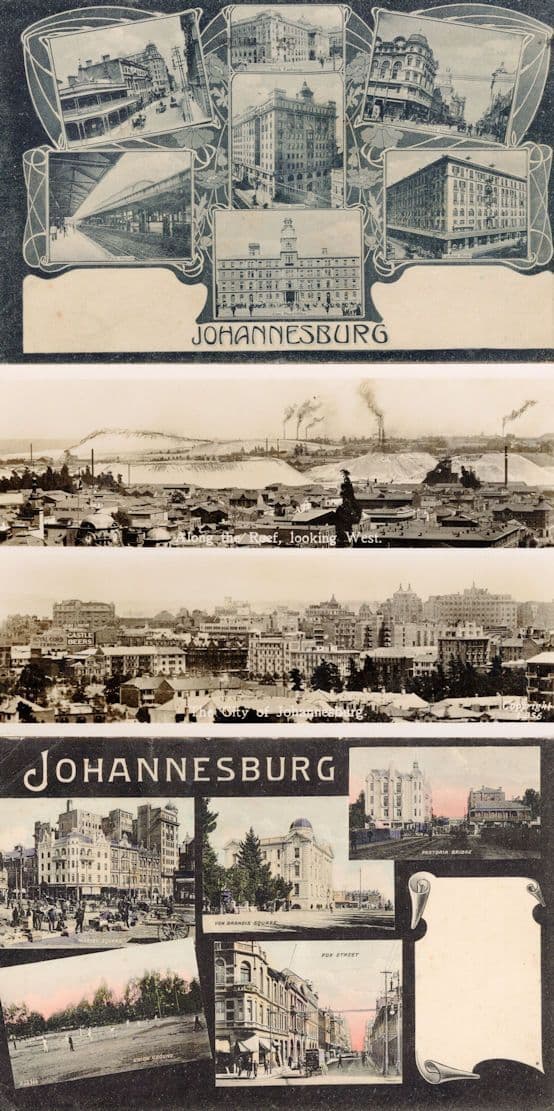 Johannesburg Widescreen & Greetings 3x South Africa Postcard s