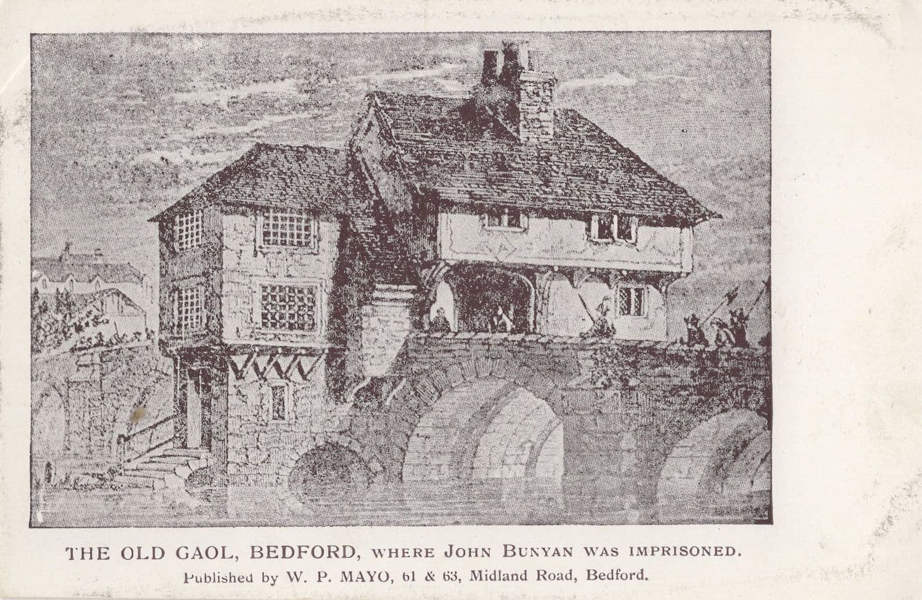 John Bunyan Author Bedford The Jail Gaol Old Artist Postcard