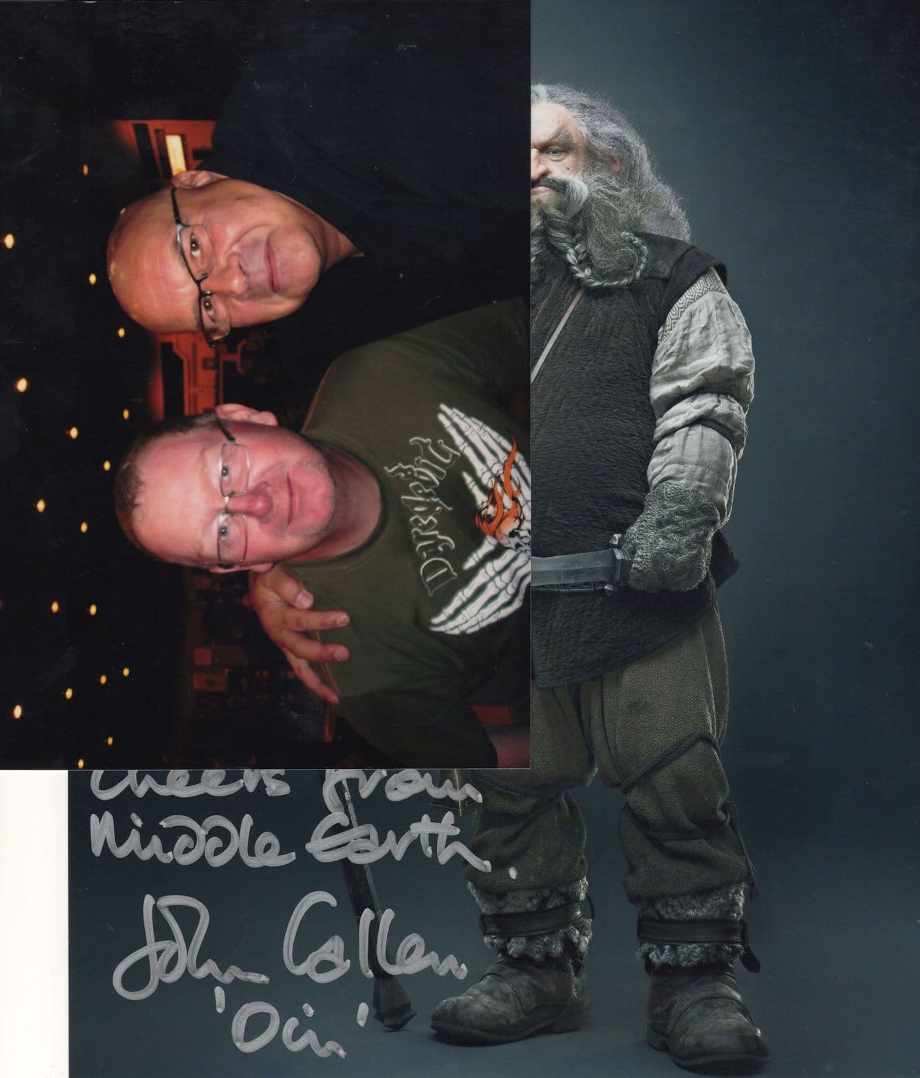 John Callen The Hobbit 10x8 Hand Signed & COA 2x Photo s