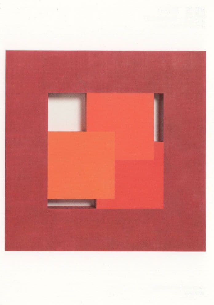 John Carter Thirds 2017 Marble Powder London Gallery Painting Postcard