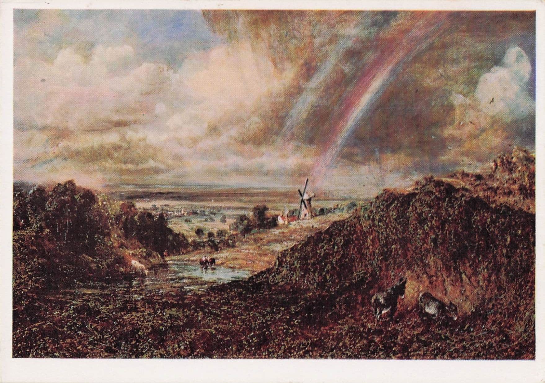 John Constable Hampstead Heath With A Rainbow Tate Gallery Painting Postcard