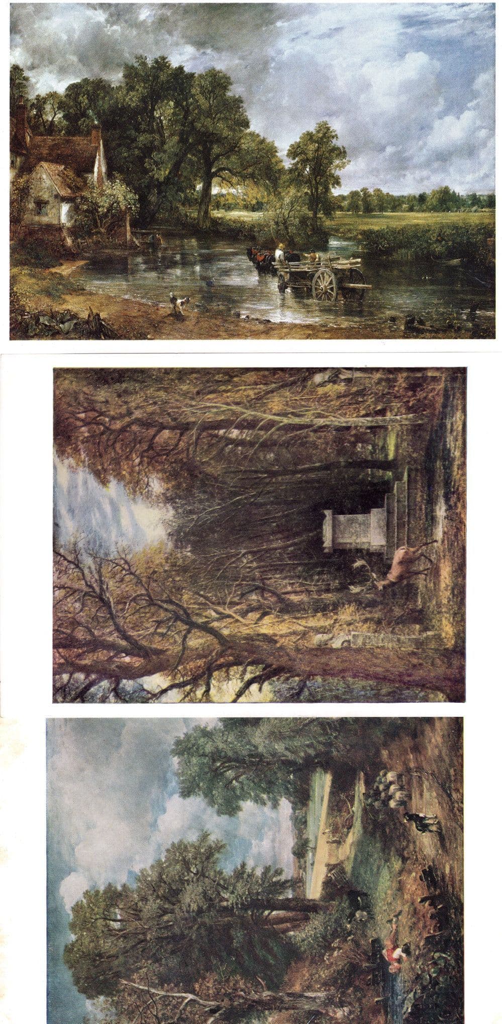 John Constable The Cornfield Hay-Wain 3x National Gallery Postcard s