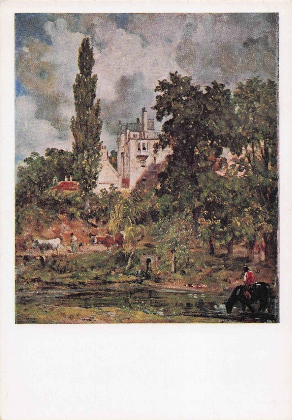 John Constable The Grove Admirals House Hampstead Painting Postcard
