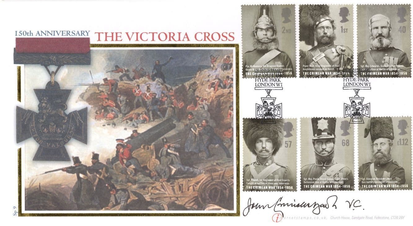 John Cruickshank 150th Anniversary Of Red Cross Benham Hand Signed FDC