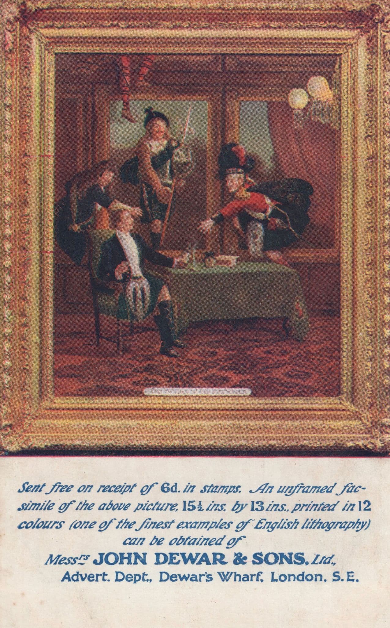 John Dewar & Sons Whiskey London Antique Drinks Advertising Postcard