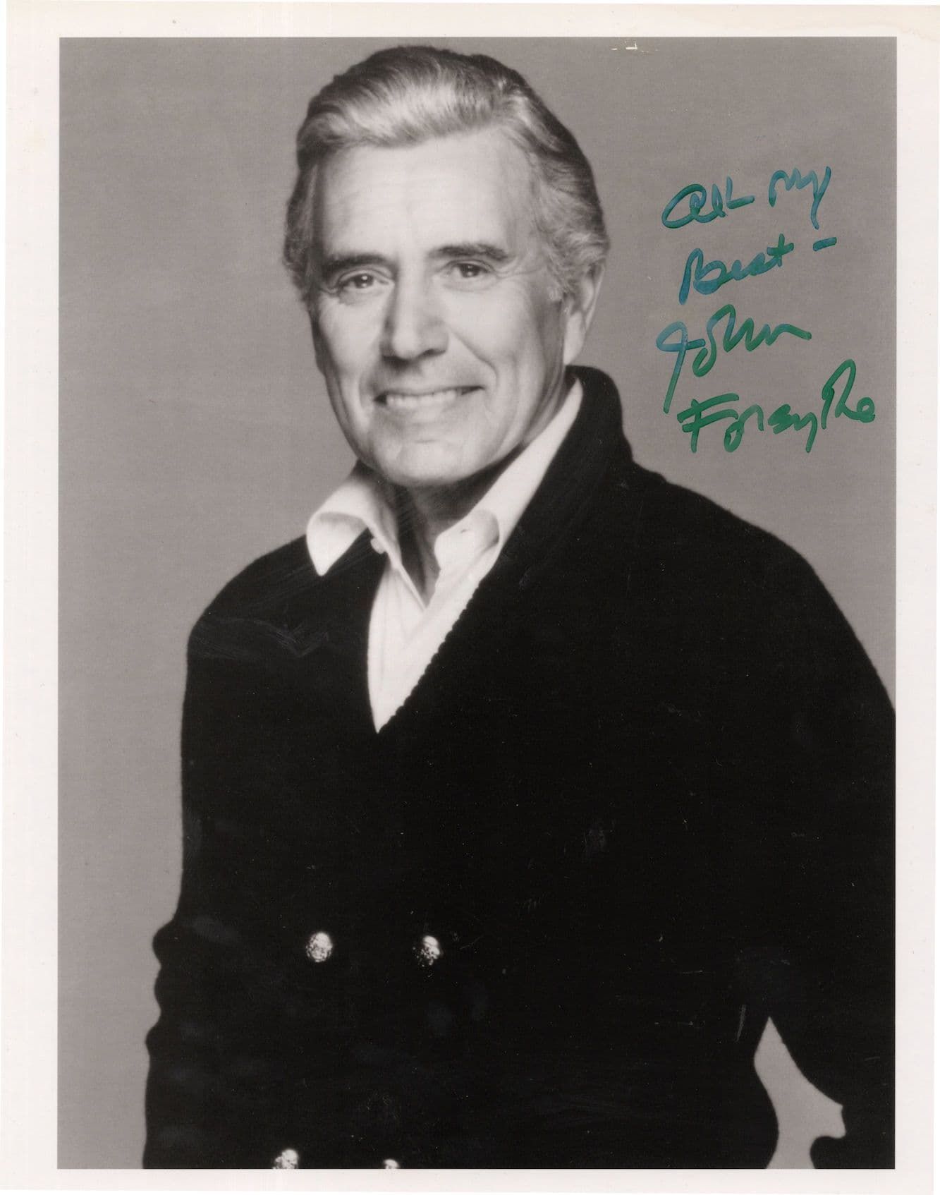 John Forsythe 10x8 Undedicated Large 10x8 Hand Signed Photo