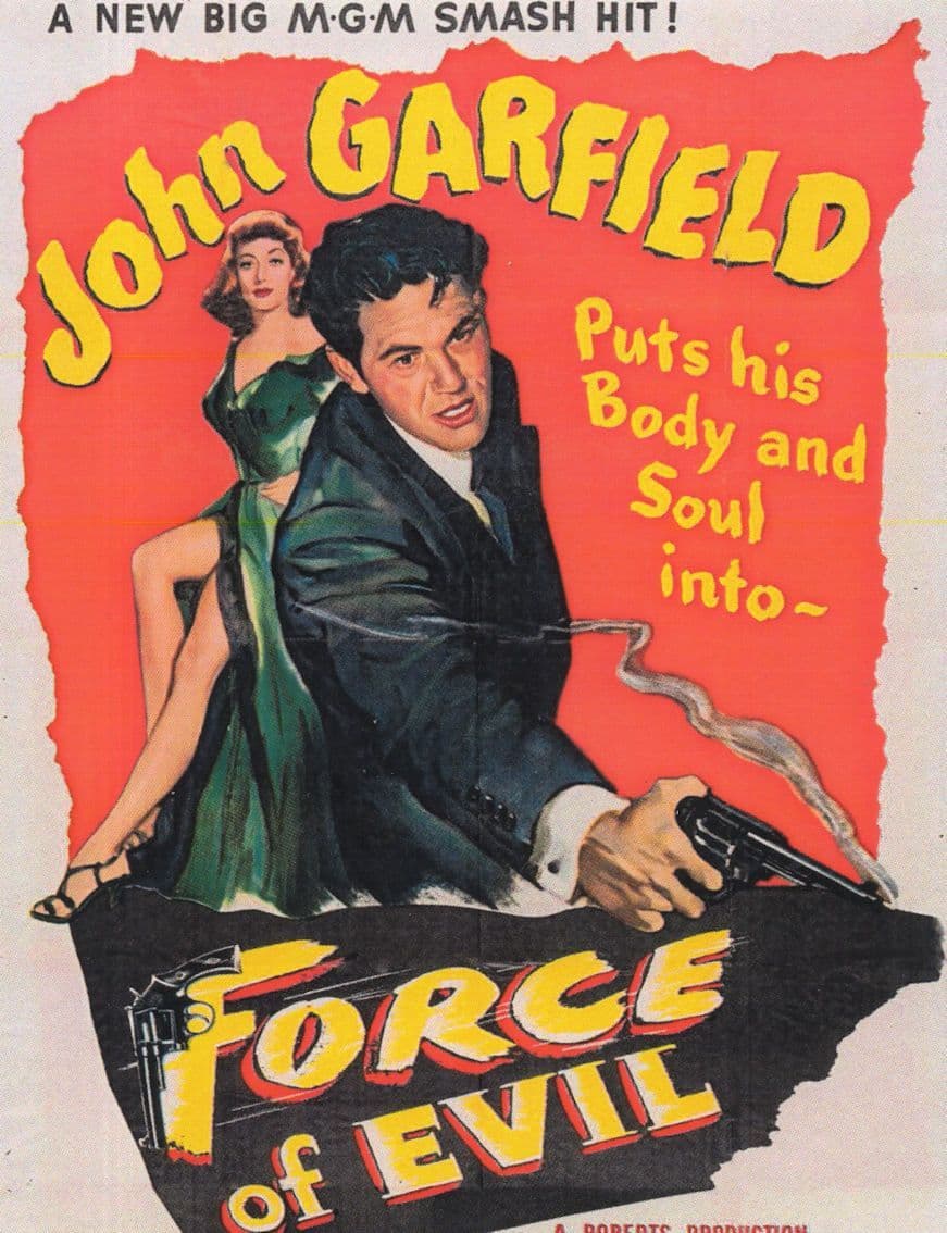 John Garfield Force Of Evil Film Noir Poster Art Postcard