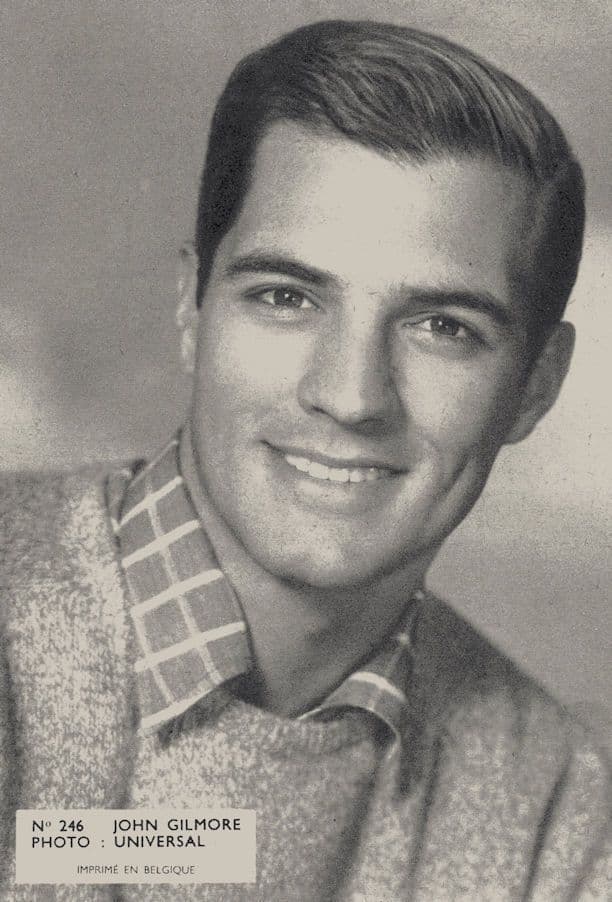 John Gilmore Belgium 1950s Postcard Size Film Actor Card