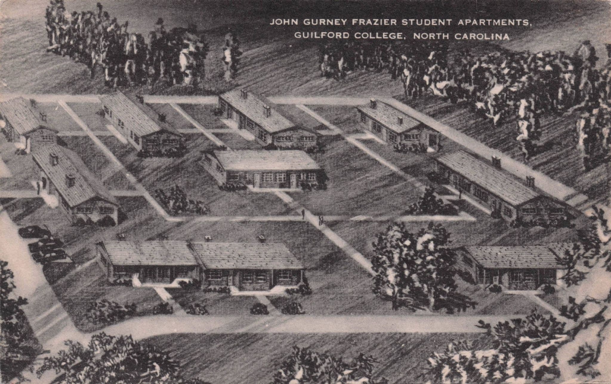 John Gurney Frazier Student Apartments North Carolina College USA Postcard
