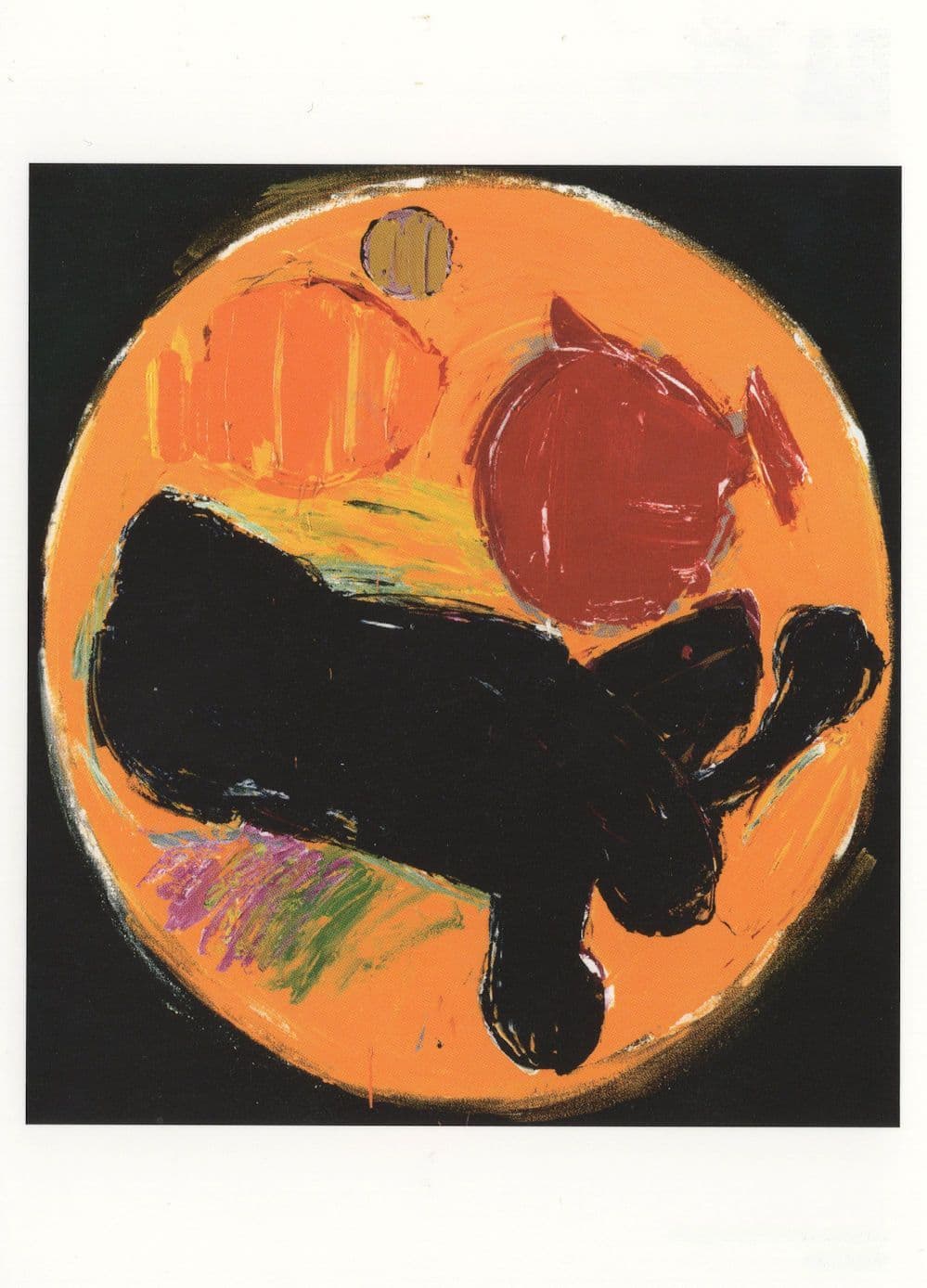 John Hoyland Taking A Dive London RA Art Gallery Painting Postcard