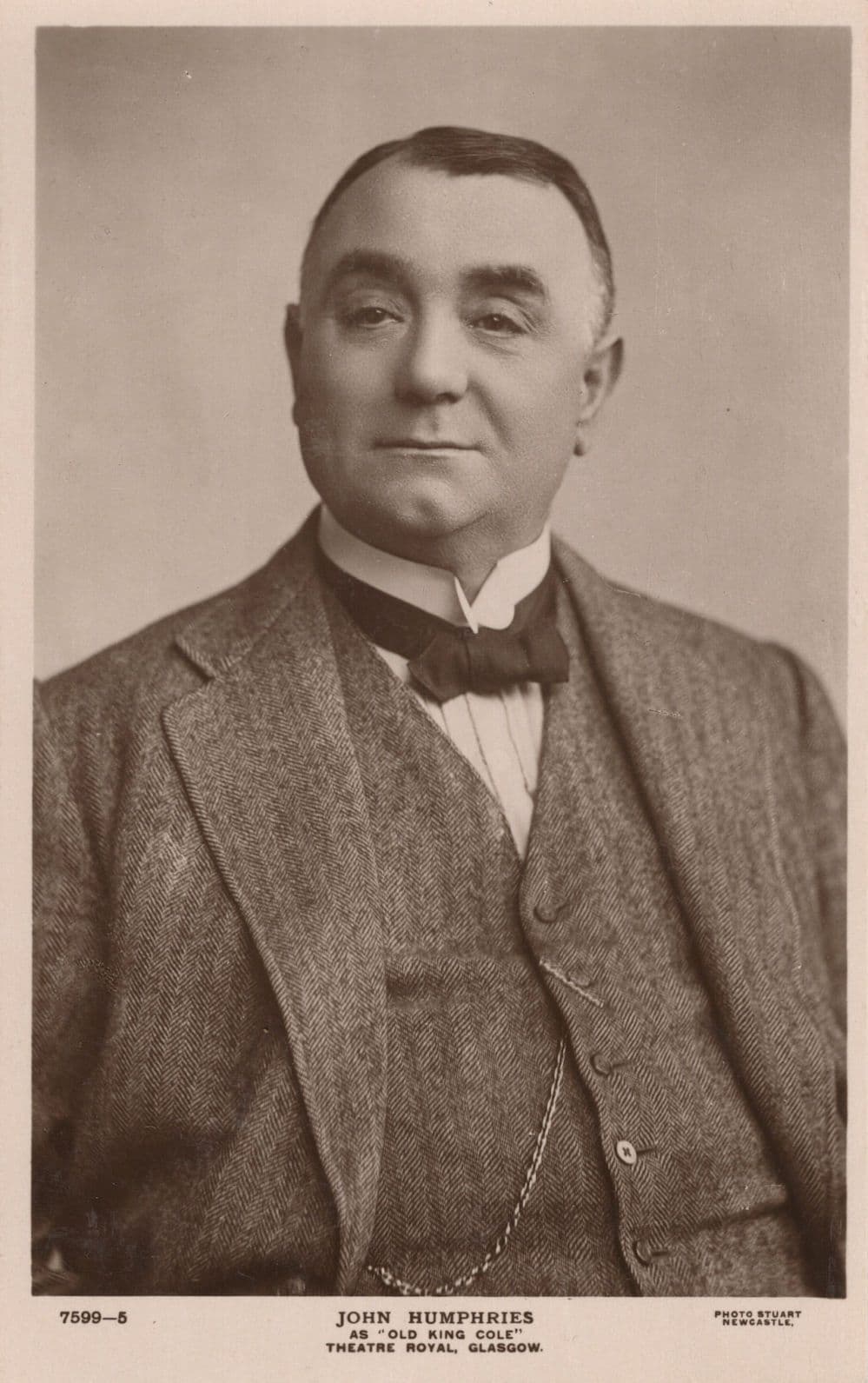 John Humphries as Old King Cole Glasgow Scotland Theatre Postcard