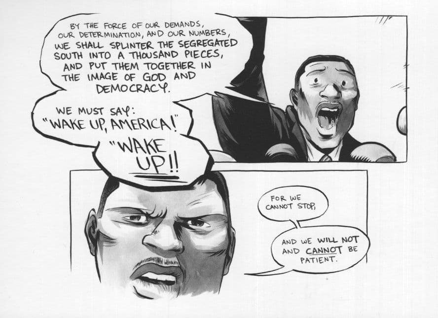 John Lewis Wake Up America USA Black Rights Equality 1963 Speech Postcard