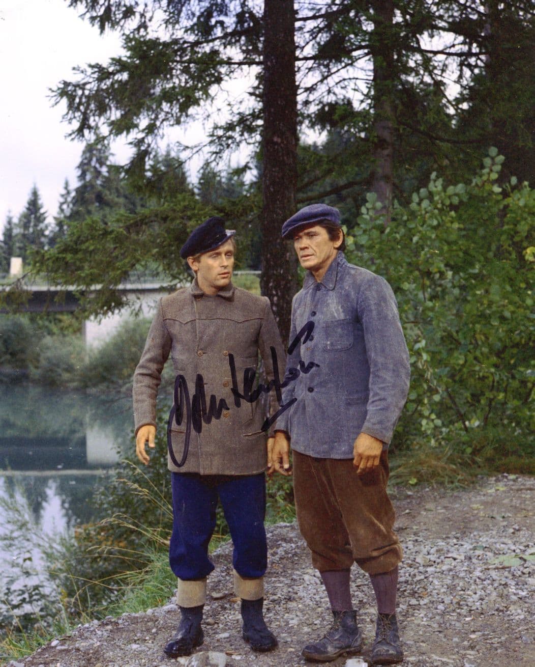 John Leyton with Charles Bronson in The Great Escape 10x8 Hand Signed Photo